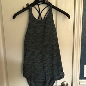 Heather charcoal Top with built in bra